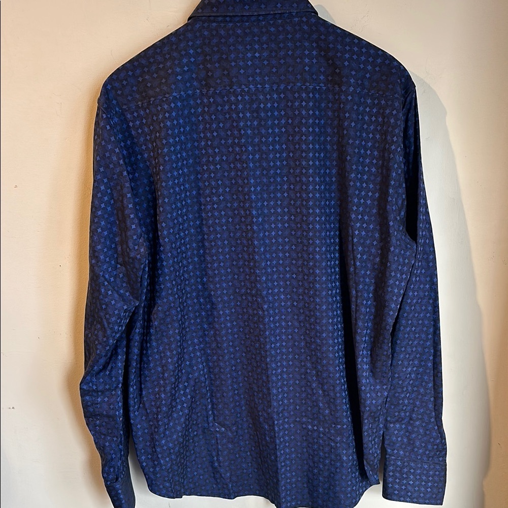 Robert Graham Men's Blue Patterned Shirt - Picture 3 of 5